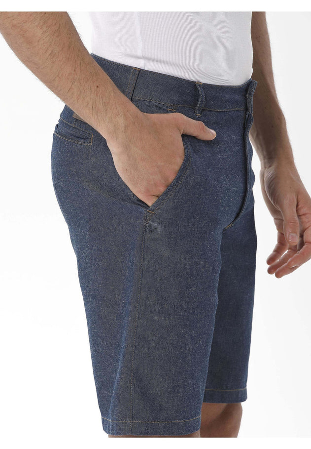 Heren Hennepmix Denim short Save Blue