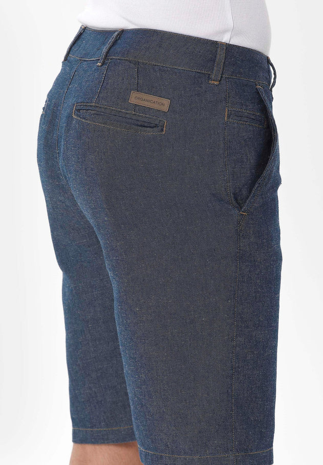 Heren Hennepmix Denim short Save Blue