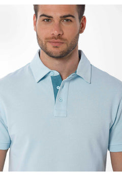 Men's Pique Polo T-Shirt Blue