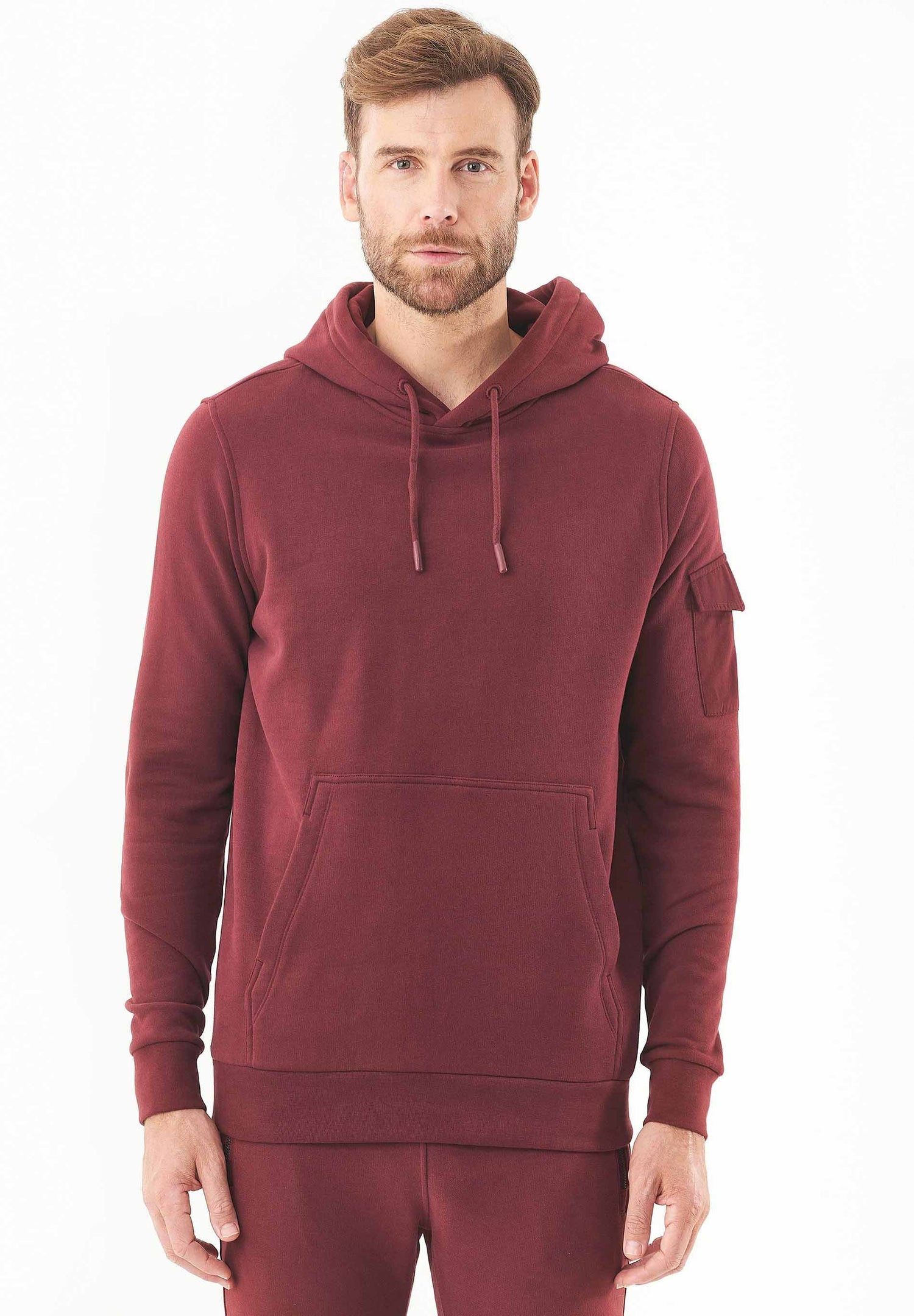 Heren Soft Touch Hoodie Bordeaux