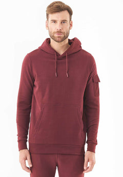 Heren Soft Touch Hoodie Bordeaux