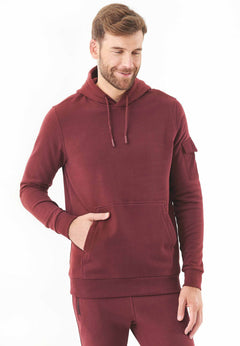 Heren Soft Touch Hoodie Bordeaux