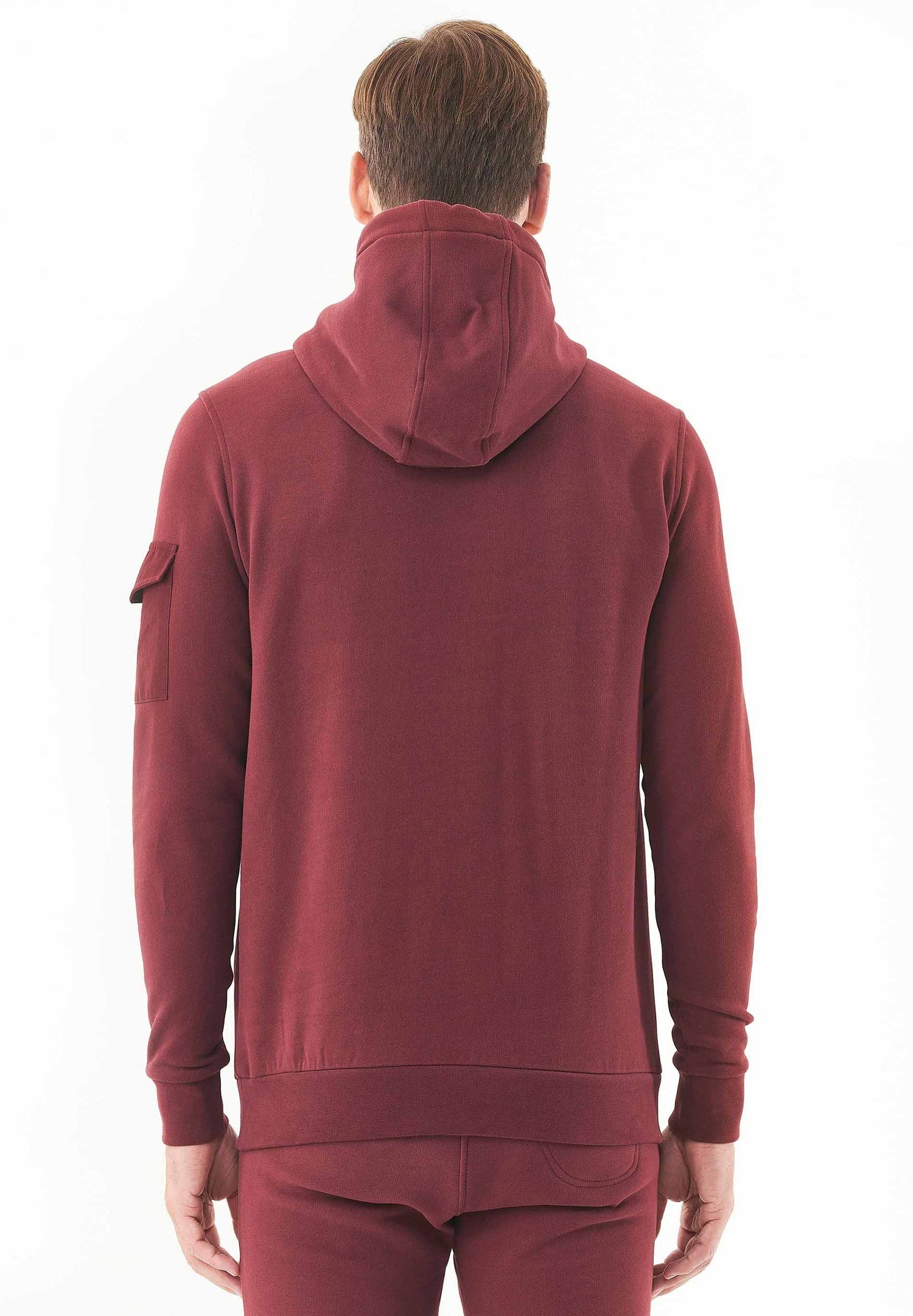 Heren Soft Touch Hoodie Bordeaux