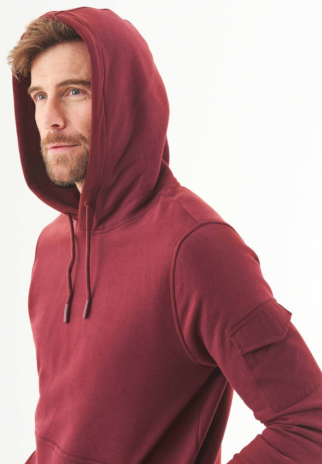 Heren Soft Touch Hoodie Bordeaux