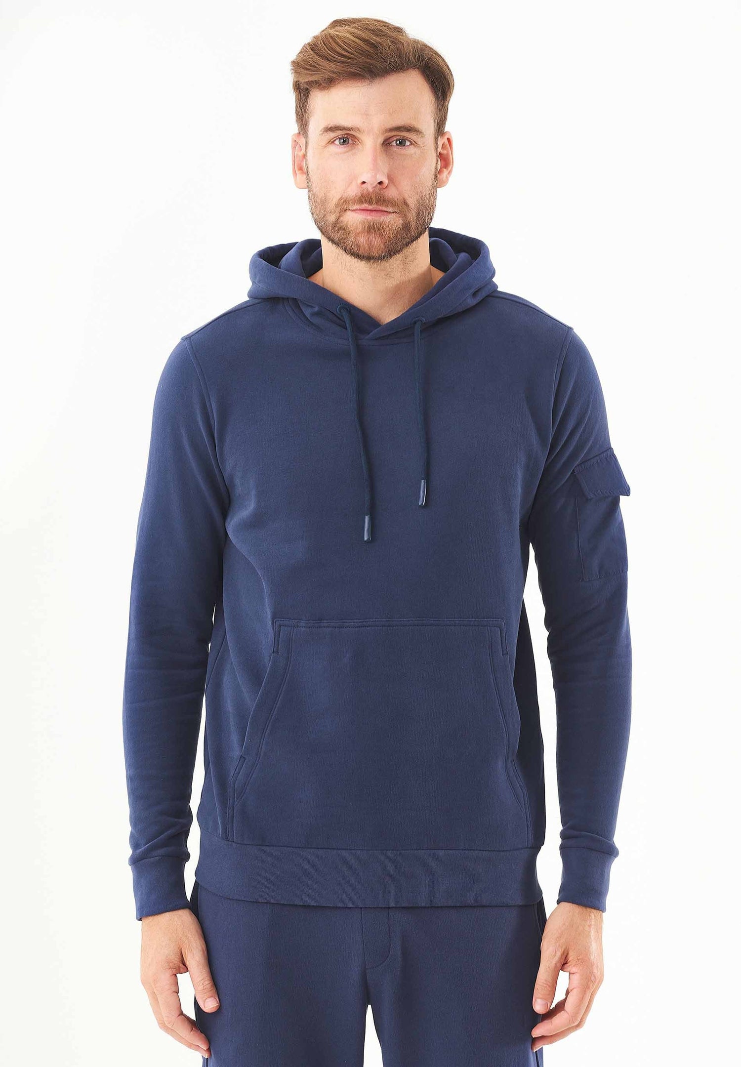Heren Soft Touch Hoodie Marineblauw
