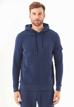Heren Soft Touch Hoodie Marineblauw