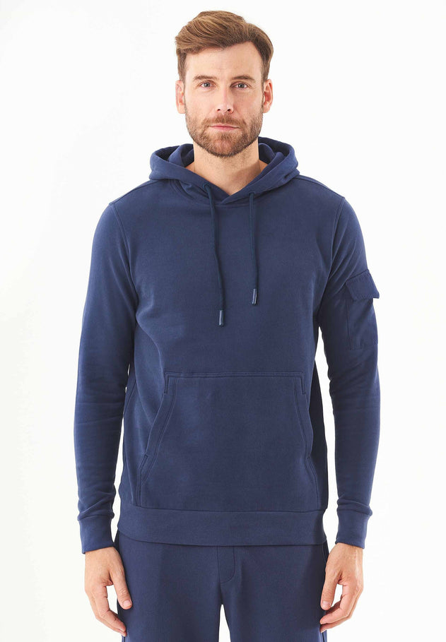 Heren Soft Touch Hoodie Marineblauw