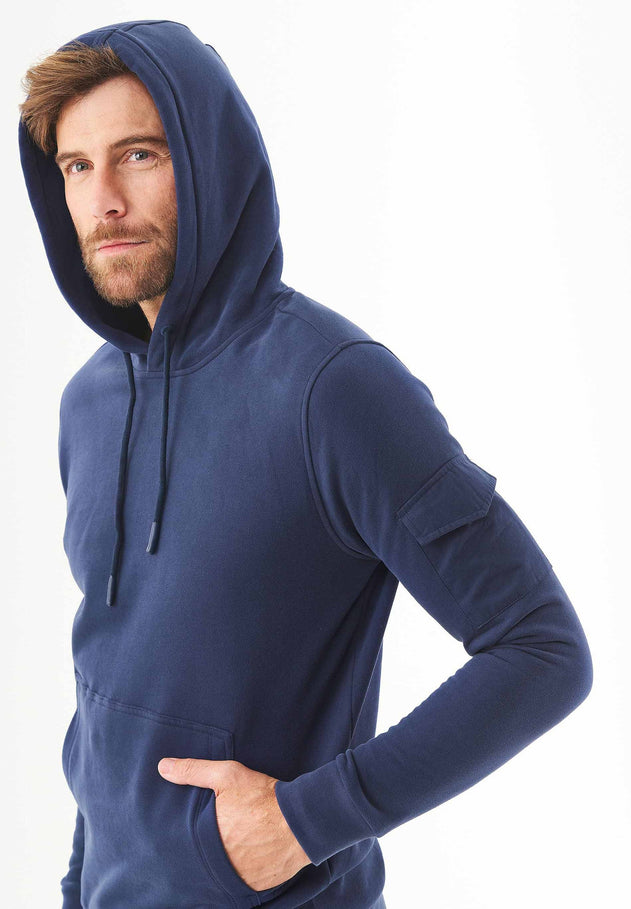 Heren Soft Touch Hoodie Marineblauw