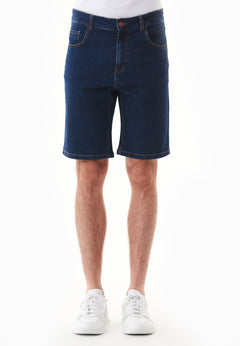 Heren Denim short Mid Blue