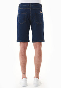 Heren Denim short Mid Blue
