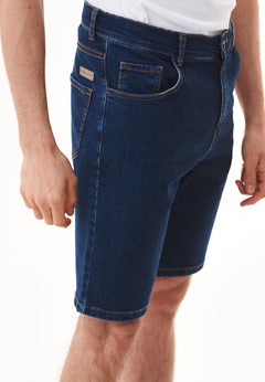 Heren Denim short Mid Blue