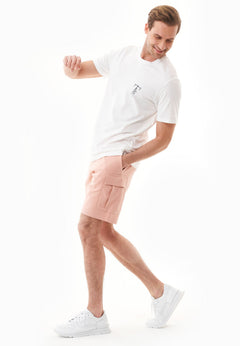 Heren Cargo Sweatshort Dusty Blush