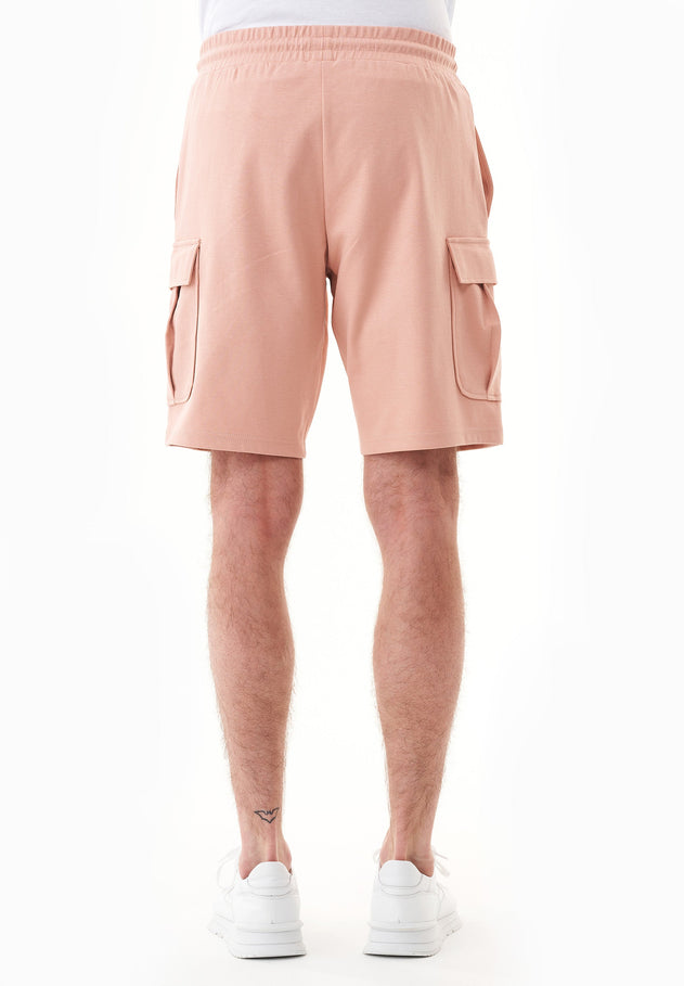 Heren Cargo Sweatshort Dusty Blush