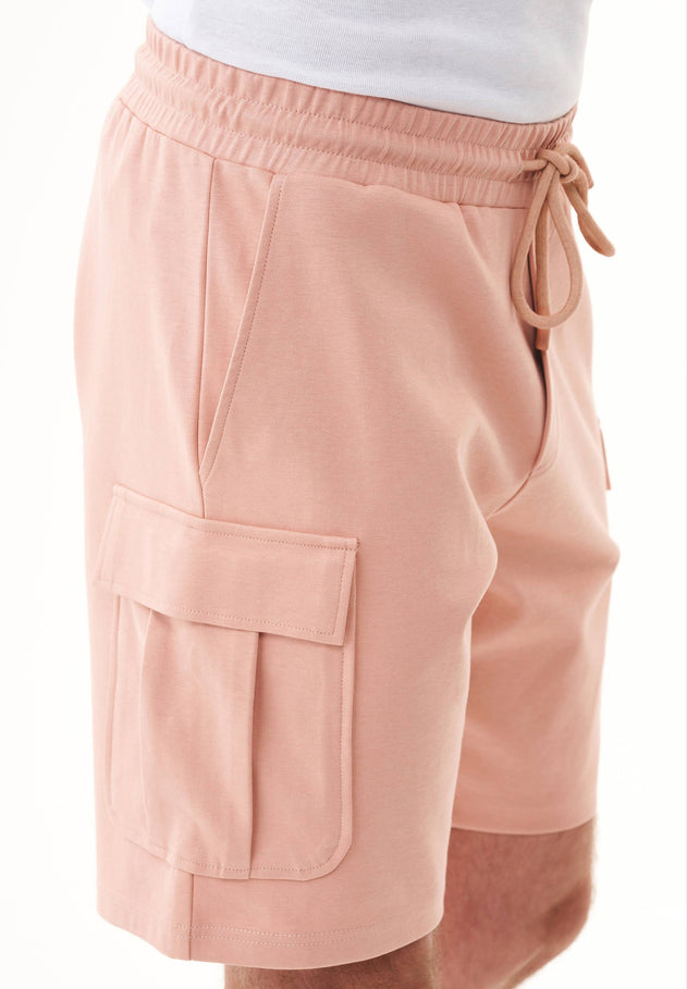 Heren Cargo Sweatshort Dusty Blush