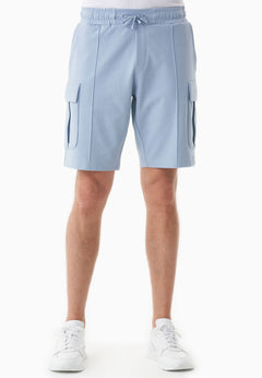 Heren Piqué Cargo Sweatshort Ice Blue