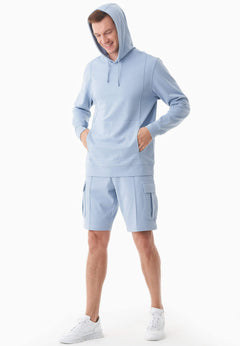 Heren Piqué Hoodie IJsblauw