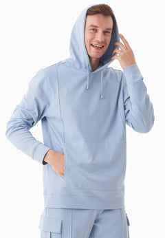 Heren Piqué Hoodie IJsblauw