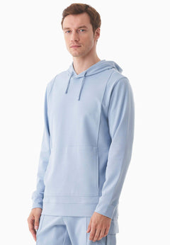 Heren Piqué Hoodie IJsblauw