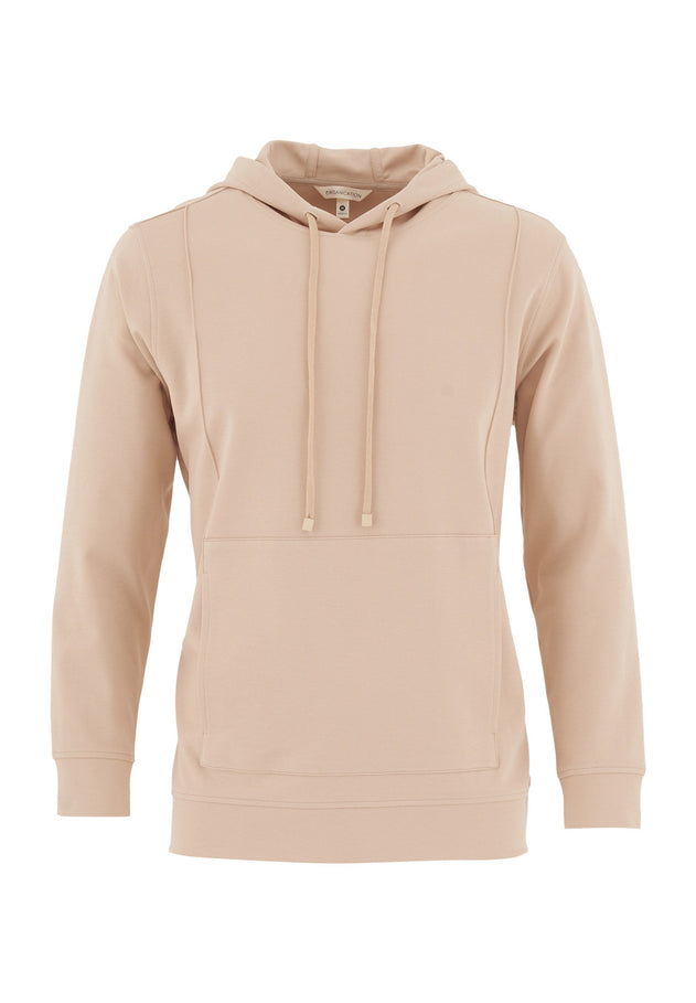 Men's Organic Cotton Pique Hoodie Soft Beige
