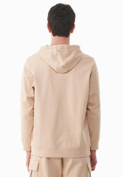 Men's Organic Cotton Pique Hoodie Soft Beige
