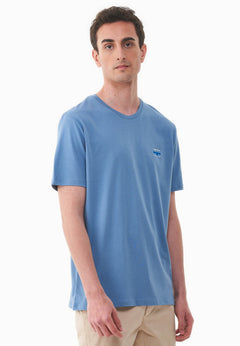 Heren Modalmix Kleinbus T-shirt Coronet Blue
