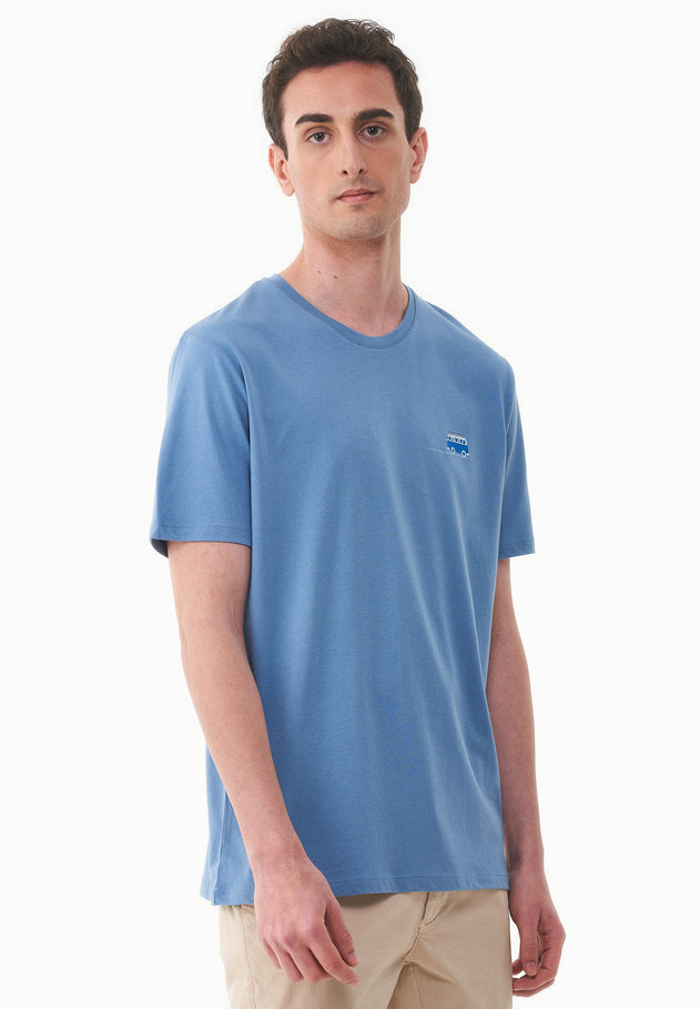 Heren Modalmix Kleinbus T-shirt Coronet Blue