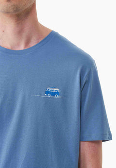 Heren Modalmix Kleinbus T-shirt Coronet Blue