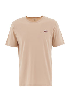 Heren Modalmix Kleinbus T-shirt Soft Beige