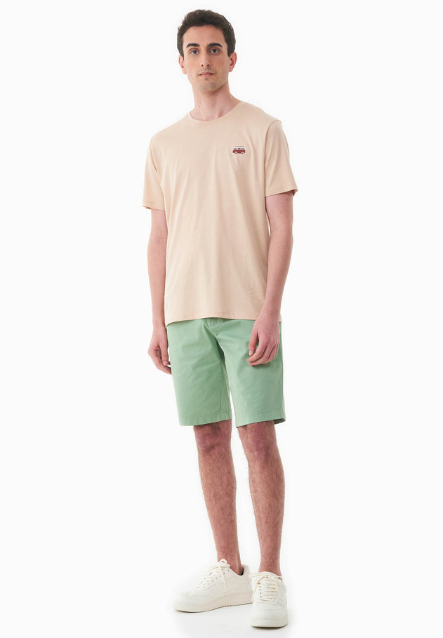 Heren Modalmix Kleinbus T-shirt Soft Beige