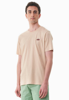Heren Modalmix Kleinbus T-shirt Soft Beige