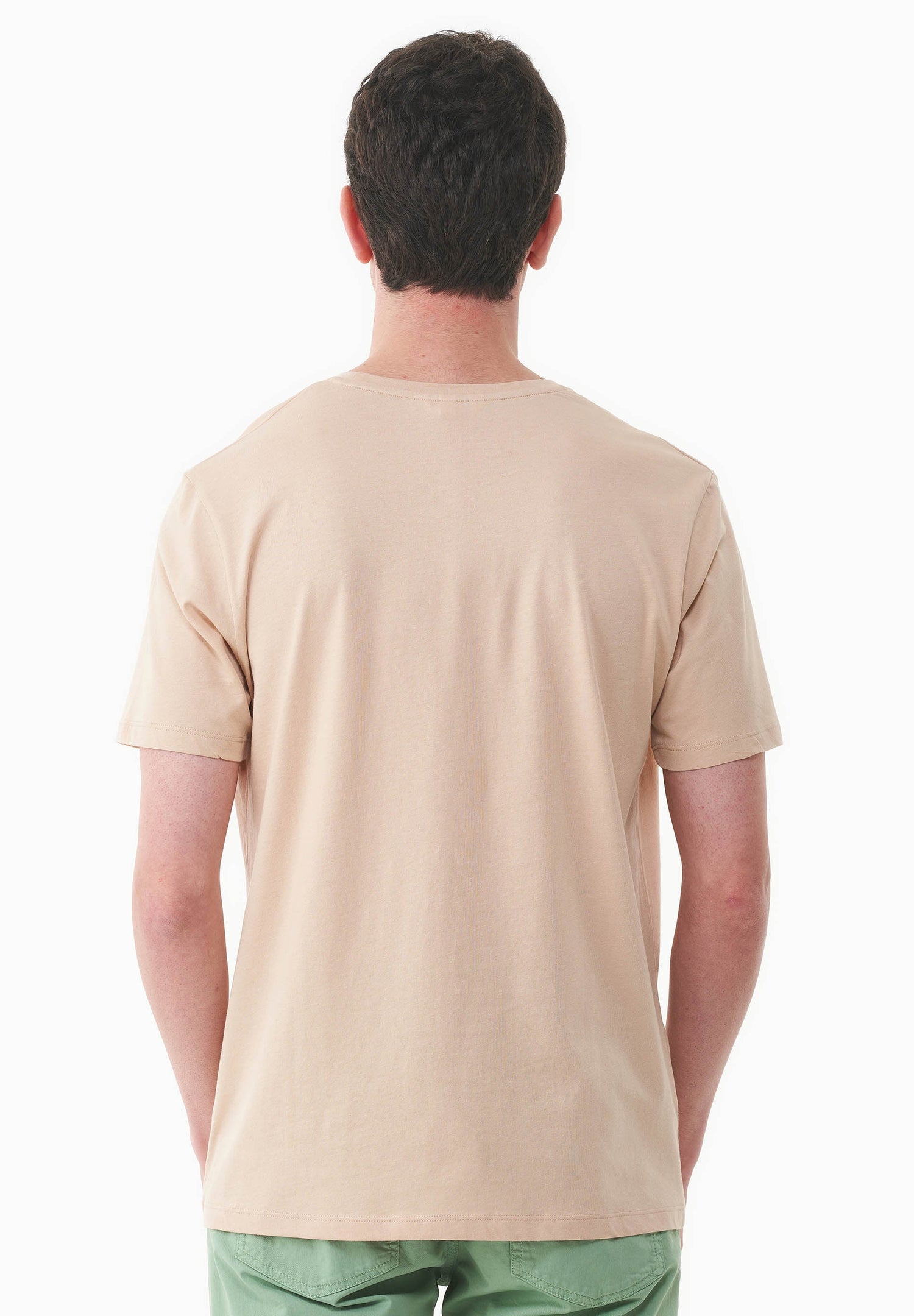 Heren Modalmix Kleinbus T-shirt Soft Beige