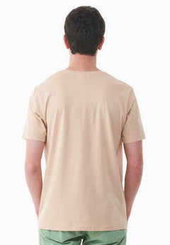 Heren Modalmix Kleinbus T-shirt Soft Beige