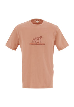 Heren Sunset Surf T-shirt Tan