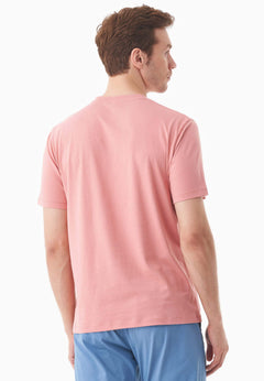 Heren Fietsprint T-shirt Flamingo Pink
