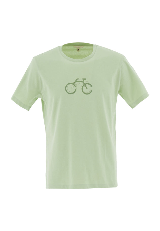Heren Fietsprint T-shirt Foam Green