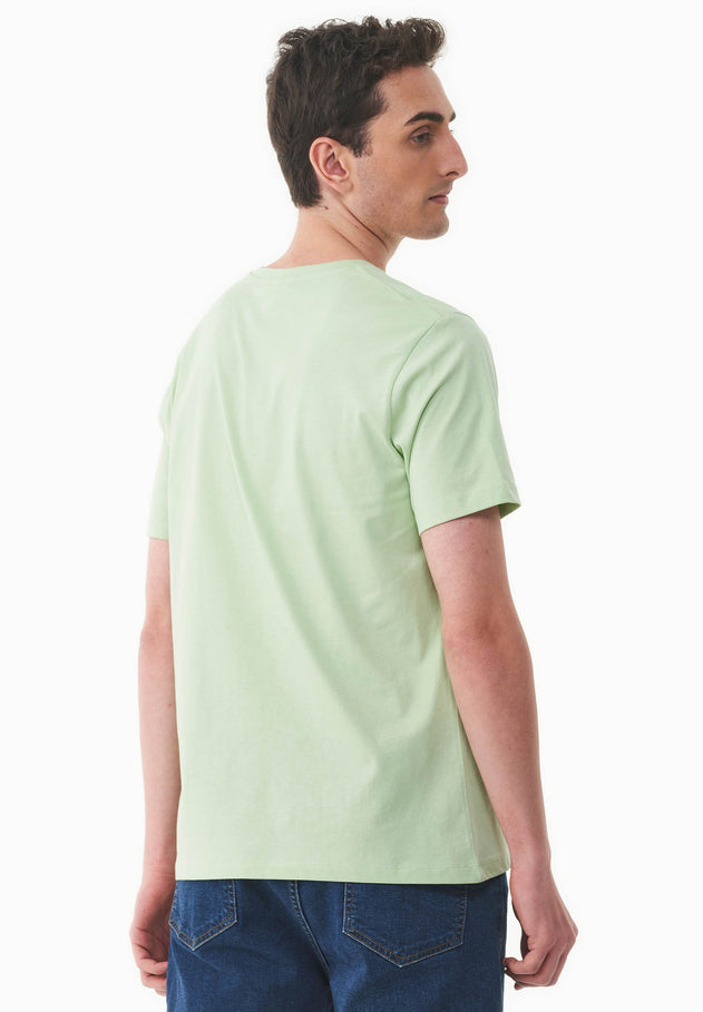 Heren Fietsprint T-shirt Foam Green