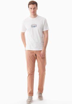 Heren Camera T-shirt Gebroken wit
