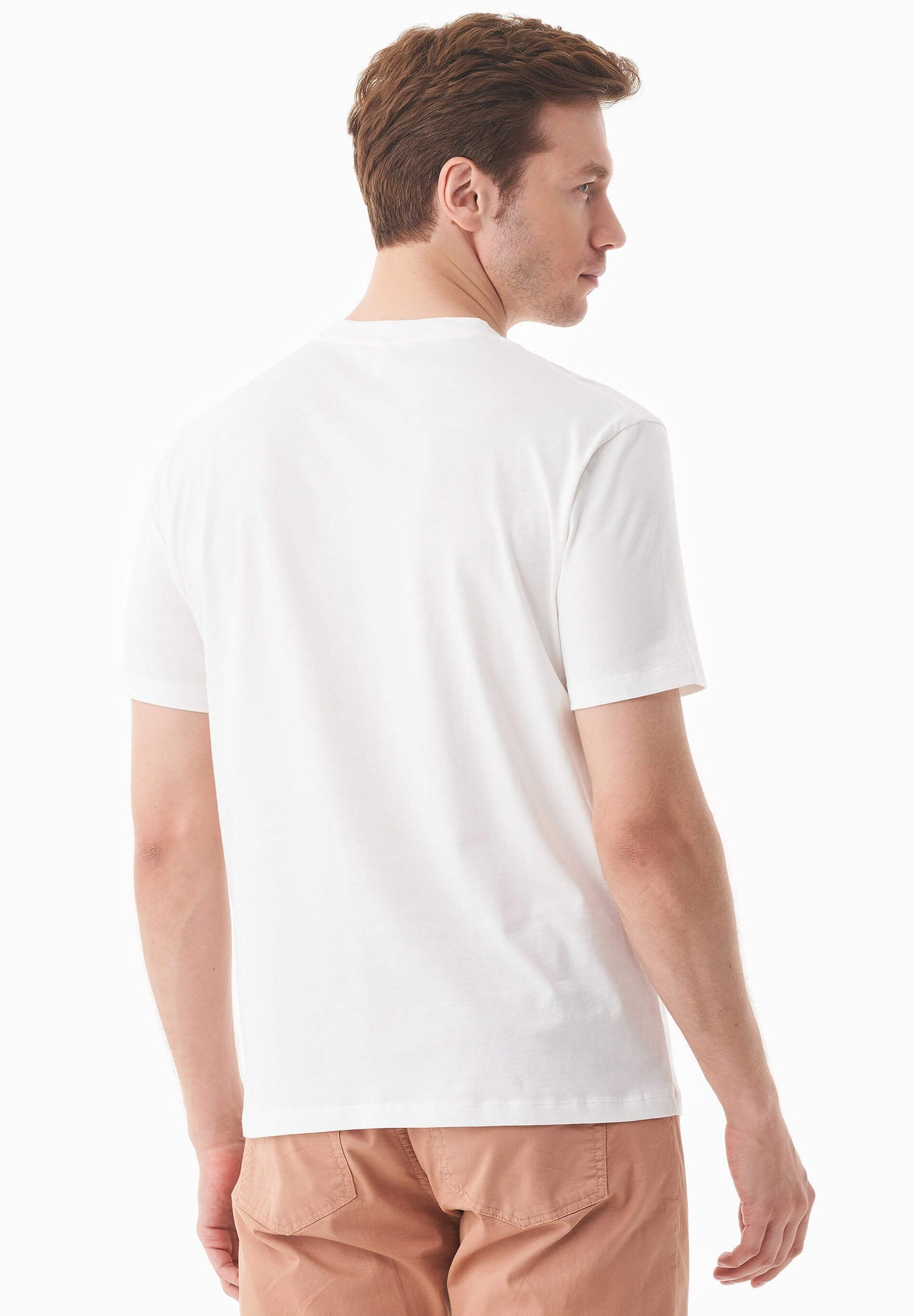 Heren Camera T-shirt Gebroken wit