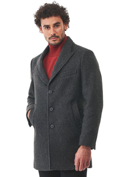 Men's Wool Blend Coat Asphalt