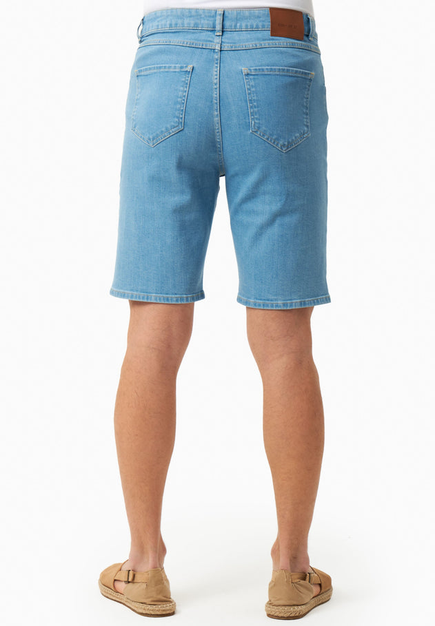 Heren Denim Bermudashort Lichtblauw