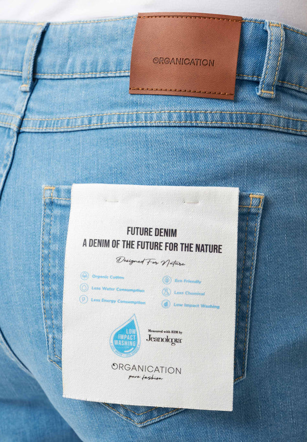 Heren Denim Bermudashort Lichtblauw