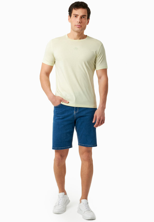 Heren Denim Bermudashort Medium Blue