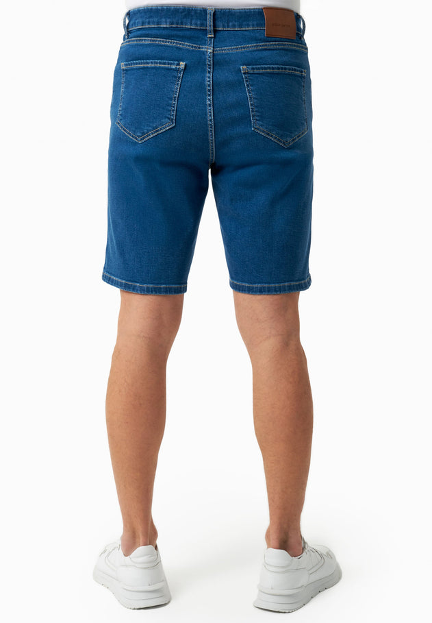 Heren Denim Bermudashort Medium Blue