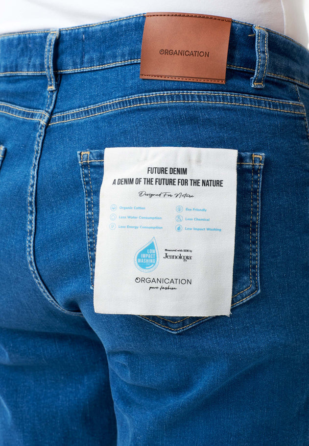 Heren Denim Bermudashort Medium Blue