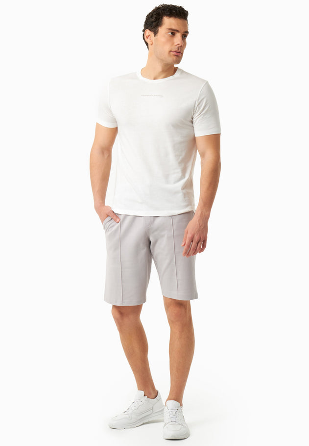 Heren Modalmix Sweatshort Lichtgrijs