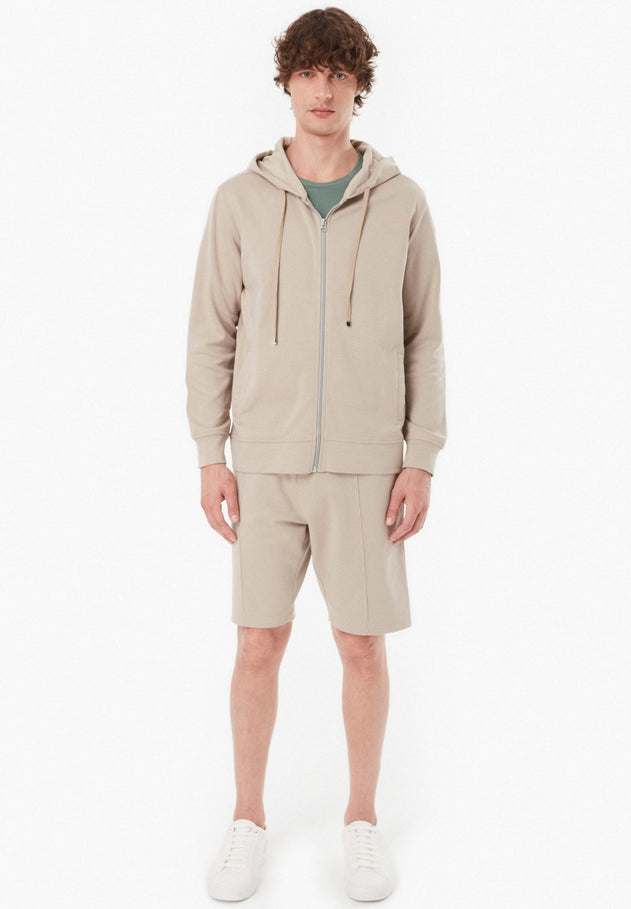 Heren Modalmix Sweatshort Zand