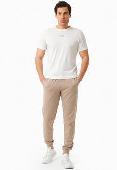 Heren Modalmix Joggingbroek Zand