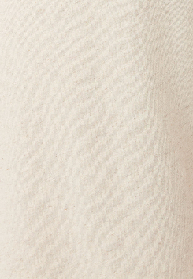 Heren Linnenmix T-shirt Naturel