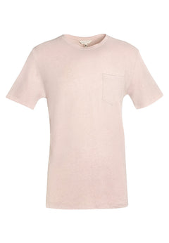 Heren Linnenmix T-shirt Pastel Pink