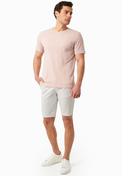 Heren Linnenmix T-shirt Pastel Pink